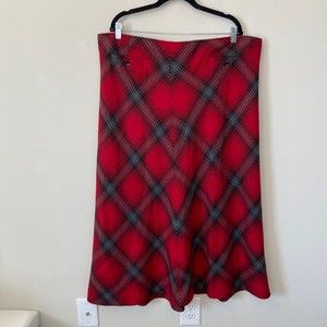 Buffalo plaid store wool skirt